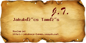 Jakubács Tamás névjegykártya